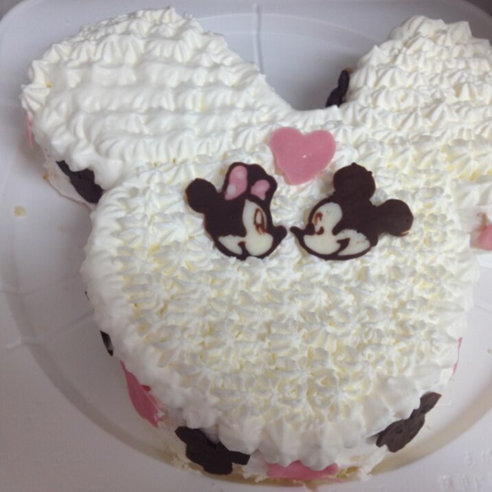 ミッキーのシンプルケーキ レシピ 作り方 By スティッチエンジェル626 楽天レシピ